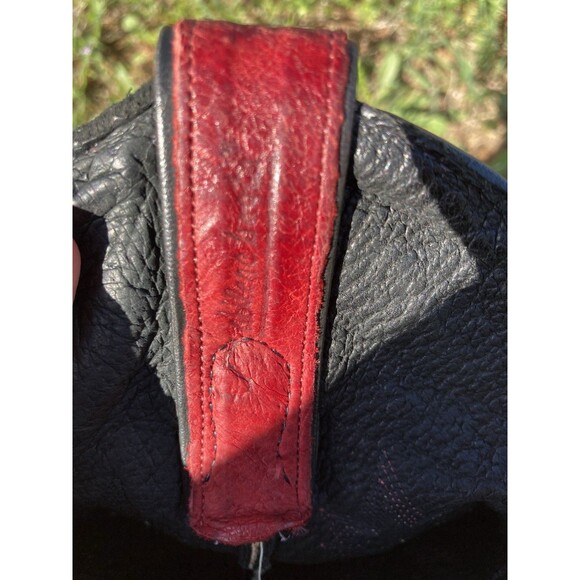 Original Abilene Boots Western Cowboy Red Black Leather (READ F/ SIZE) VTG 90s main image 9